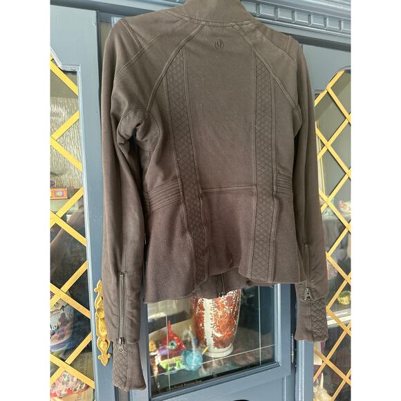 LULULEMON Size 8‎ It’s Happening Slim Knit Zip Jacket Black - Picture 7 of 10